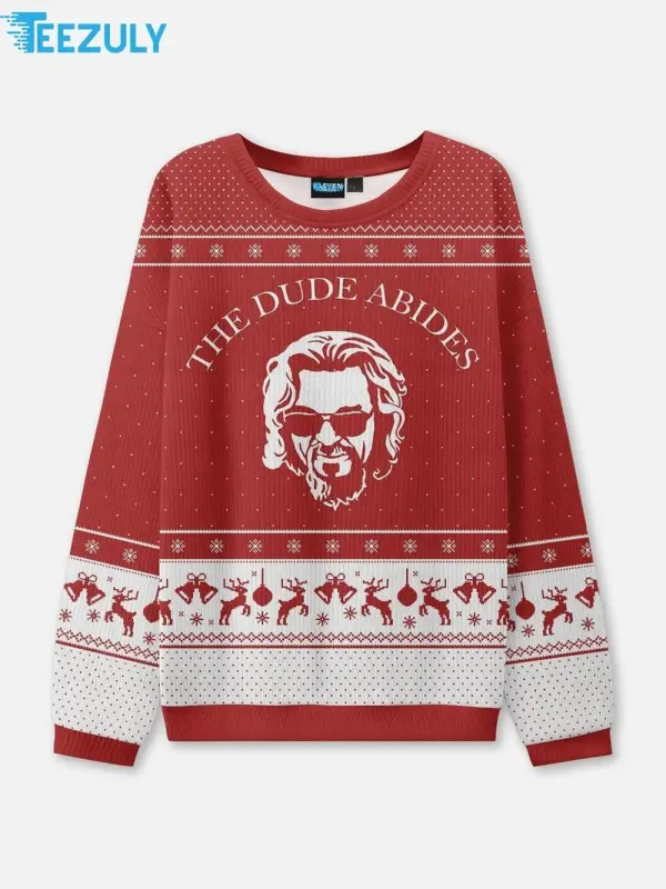 The Dude Abides Ugly Christmas Sweater, The Dude Abides Sweatshirt The Dude Abides Ugly Christmas Sweater, The Dude Abides Sweatshirt